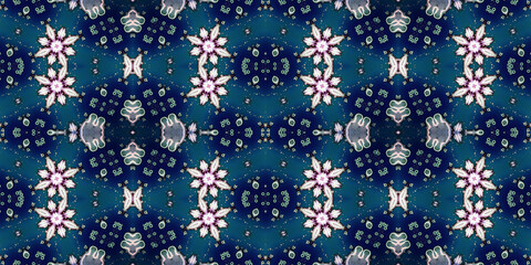 Seamless kaleidoscope pattern. The texture of the woven pattern. Endless pattern