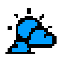 clouds pixel icon. Pixel icon style. Pixel game icon.	