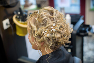 Coiffure, chignon de mariage