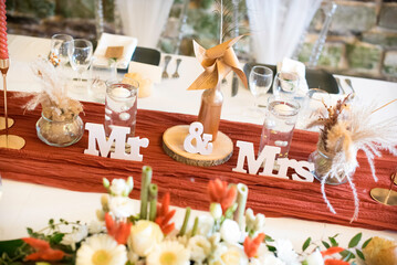 Décoration de table de mariage