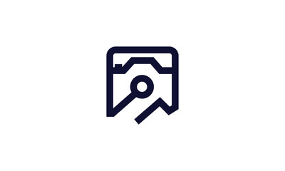 Camera flat icon. photography logo, camera logo icon vector illustration