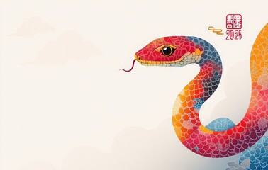 Fototapeta premium red lanterns, firecrackers, fireworks, auspicious clouds. 2025 Chinese New Year. Happy New Year 2025