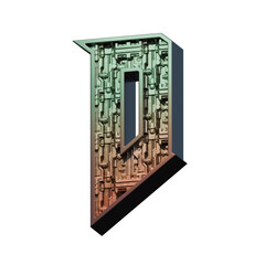 3D Doom Alphabet - Futuristic Game