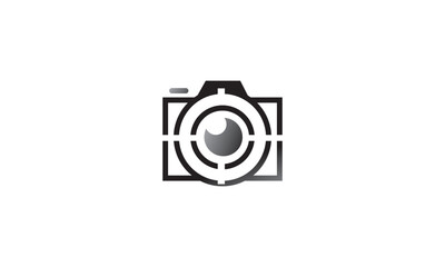 Camera flat icon. photography logo, camera logo icon vector illustration