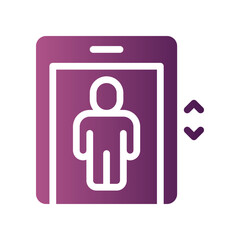 elevation flat gradient icon