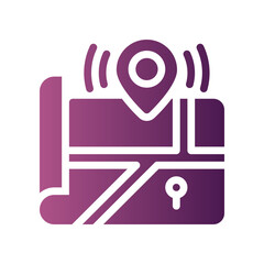gps flat gradient icon