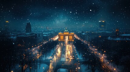 Snowy Night in Berlin