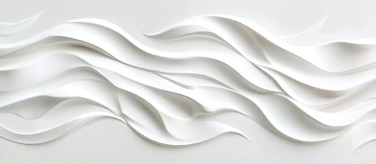 Obraz premium Abstract White Wave Sculpture