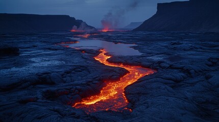 Fototapeta premium Lava Flow in Iceland