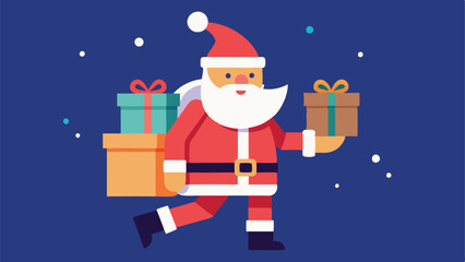 santa claus with gifts