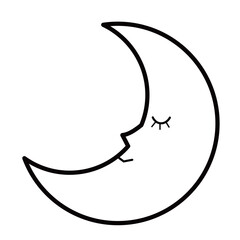 顔が描いてある三日月