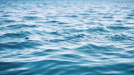 Naklejka premium Calm Blue Water Surface in Natural Lighting