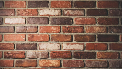 Fototapeta premium Classic Rustic Brick Wall Background Textured, Weathered Design with Vintage Charm