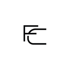 FC monogram logo design letter text name symbol monochrome logotype alphabet character simple logo