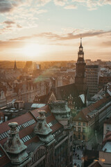 Zachód słońca miasto © Mikołaj