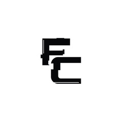 FC monogram logo design letter text name symbol monochrome logotype alphabet character simple logo