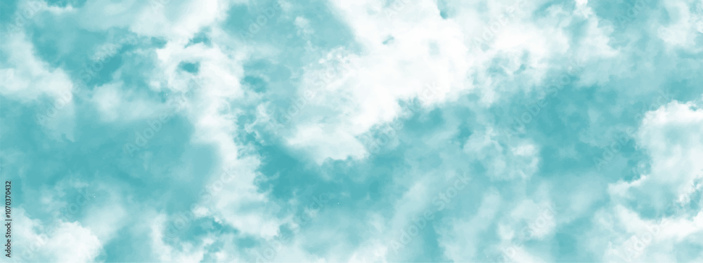 Poster abstract background with clouds and blue sky. bright sky with white clouds. texture design panoramic