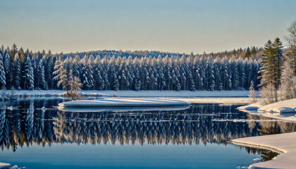 Winter's Serene Reflections