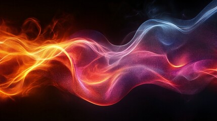 Obraz premium Abstract of wavy flowing energy, flowing, abstract,energy, vibrant, dynamic, movement, wave, patterns, design