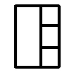 Outline icon for web. Layout grid icon