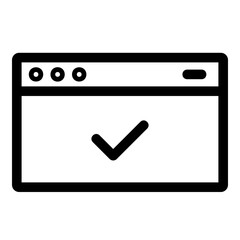 Outline icon for web. Desktop window icon