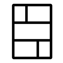 Outline icon for web. Layout grid icon