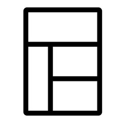 Outline icon for web. Layout grid icon