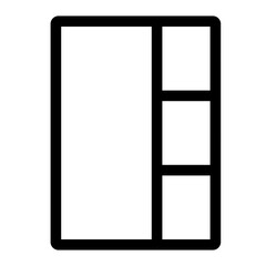 Outline icon for web. Layout grid icon
