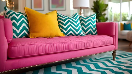 Bohemian-inspired living room with eclectic decor, vibrant textiles, cosy seating, layered rugs, and plants, creating a relaxed, artistic, and free-spirited atmosphere