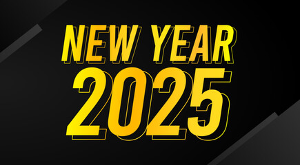 new year gold  text effect with elegant background 