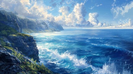 A Pure Water Running At the side Of Mountains 