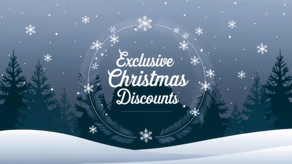 A Christmas deal is advertised with a festive background and a variety of Christmas decorations. The ad features a special offer and additional sales, as well as a variety of gifts and decorations