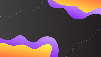 ABSTRACT DARK BACKGROUND WITH HAND DRAWN SHAPES GRADIENT PURPLE ORANGE COLOR DESIGN VECTOR TEMPLATE FOR WALLPAPER, COVER DESIGN, HOMEPAGE DESIGN
