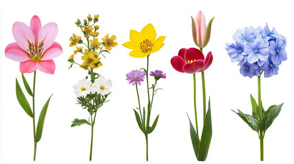 Fototapeta premium bouquet of tulips, bouquet of flowers, set of garden flowers