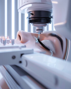 Eyelash extension procedure by a futuristic robot