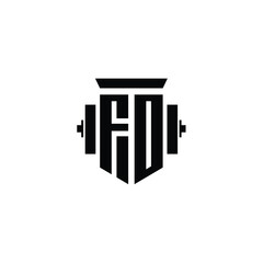 FD monogram logo design letter text name symbol monochrome logotype alphabet character simple logo