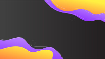 ABSTRACT DARK BACKGROUND WITH HAND DRAWN SHAPES GRADIENT PURPLE ORANGE COLOR DESIGN VECTOR TEMPLATE FOR WALLPAPER, COVER DESIGN, HOMEPAGE DESIGN