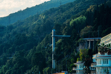 
building in the mountains