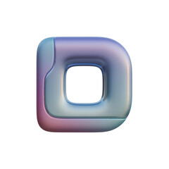 3D Soft Gradient & Futuristic Alphabet
