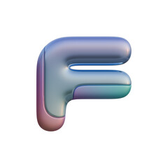 3D Soft Gradient & Futuristic Alphabet