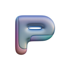 3D Soft Gradient & Futuristic Alphabet
