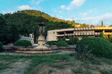 bridge over the river in the park