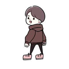 笑顔で振り向く男性