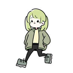 歩いている女の子