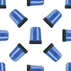 Blue flashing police flasher repeating pattern on white background, ideal for websites and print