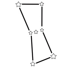 シンプルでかわいいオリオン座のイラスト