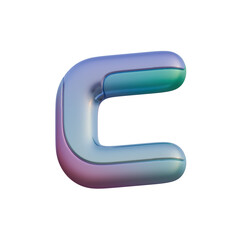 3D Soft Gradient & Futuristic Alphabet