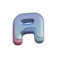 3D Soft Gradient & Futuristic Alphabet
