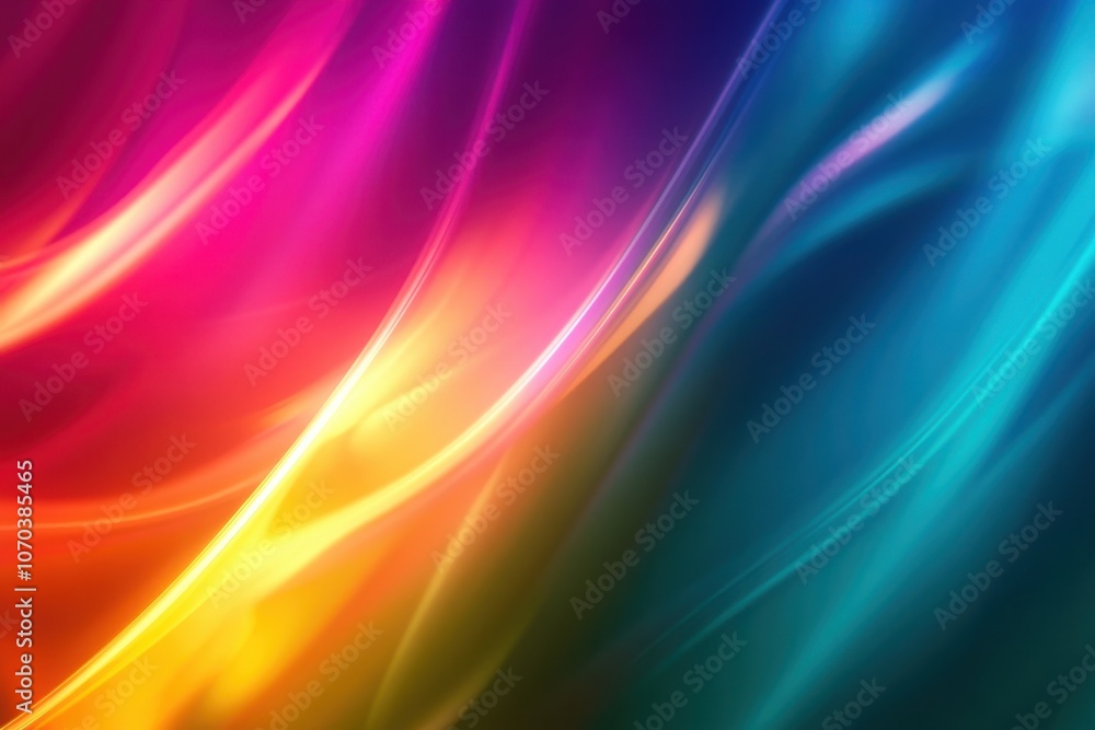 Aufkleber neon spectrum abstract background with soft waves