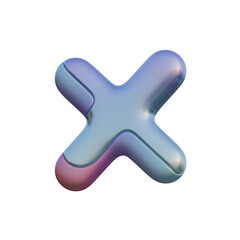 3D Soft Gradient & Futuristic Alphabet